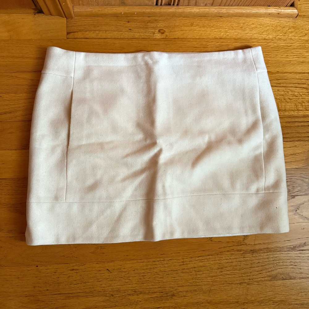J.Crew Factory Wool Cream Skirt
